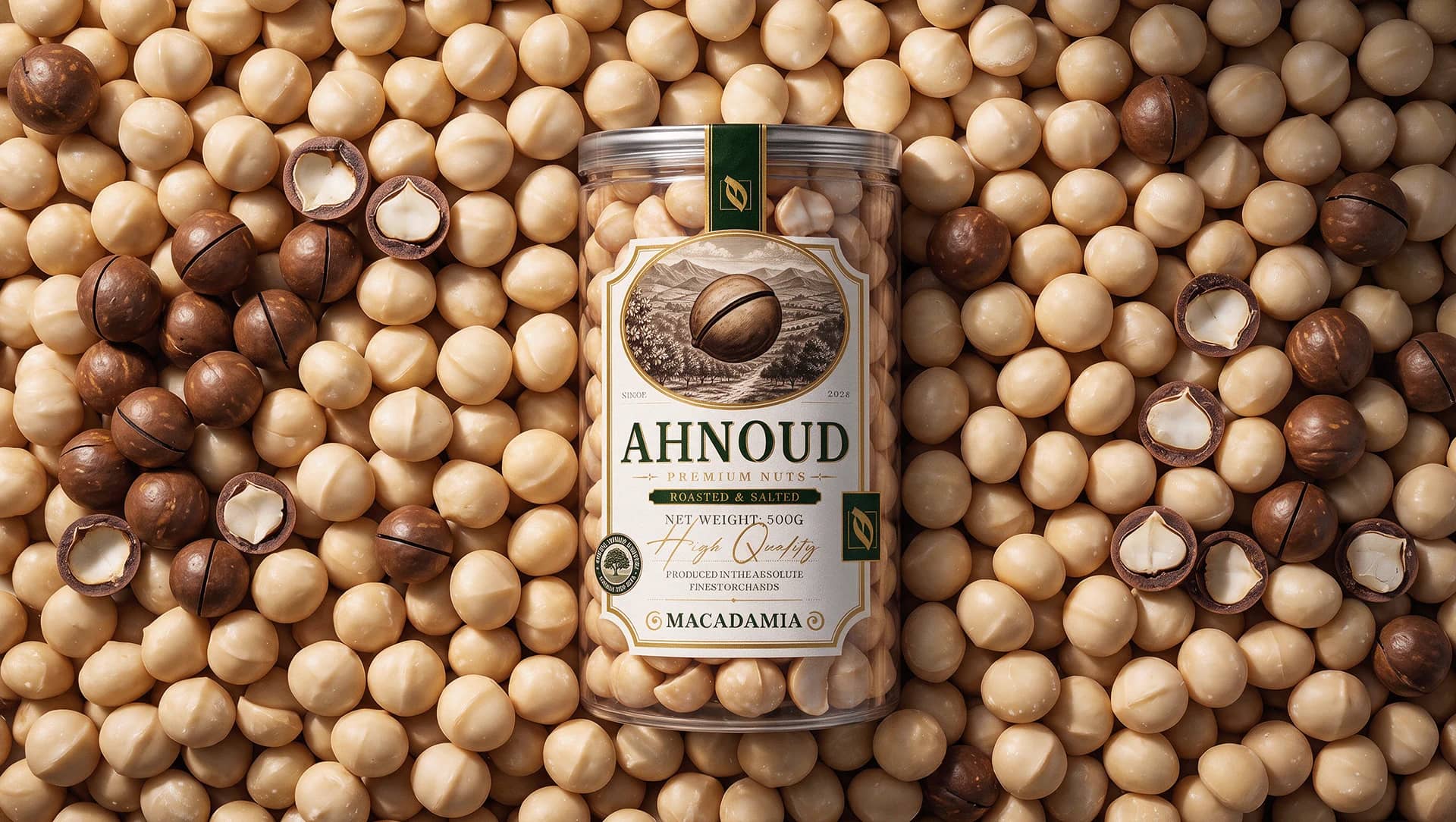 Macadamia can bedded in kernels